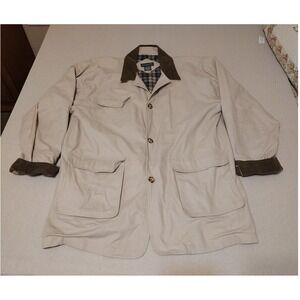 Trademark Sportswear Men's‎ Beige Cotton Field Jacket Corduroy Collar XL